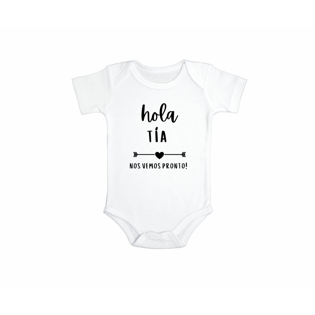 Hola Tia Baby Pregnancy Announcement Bodysuit