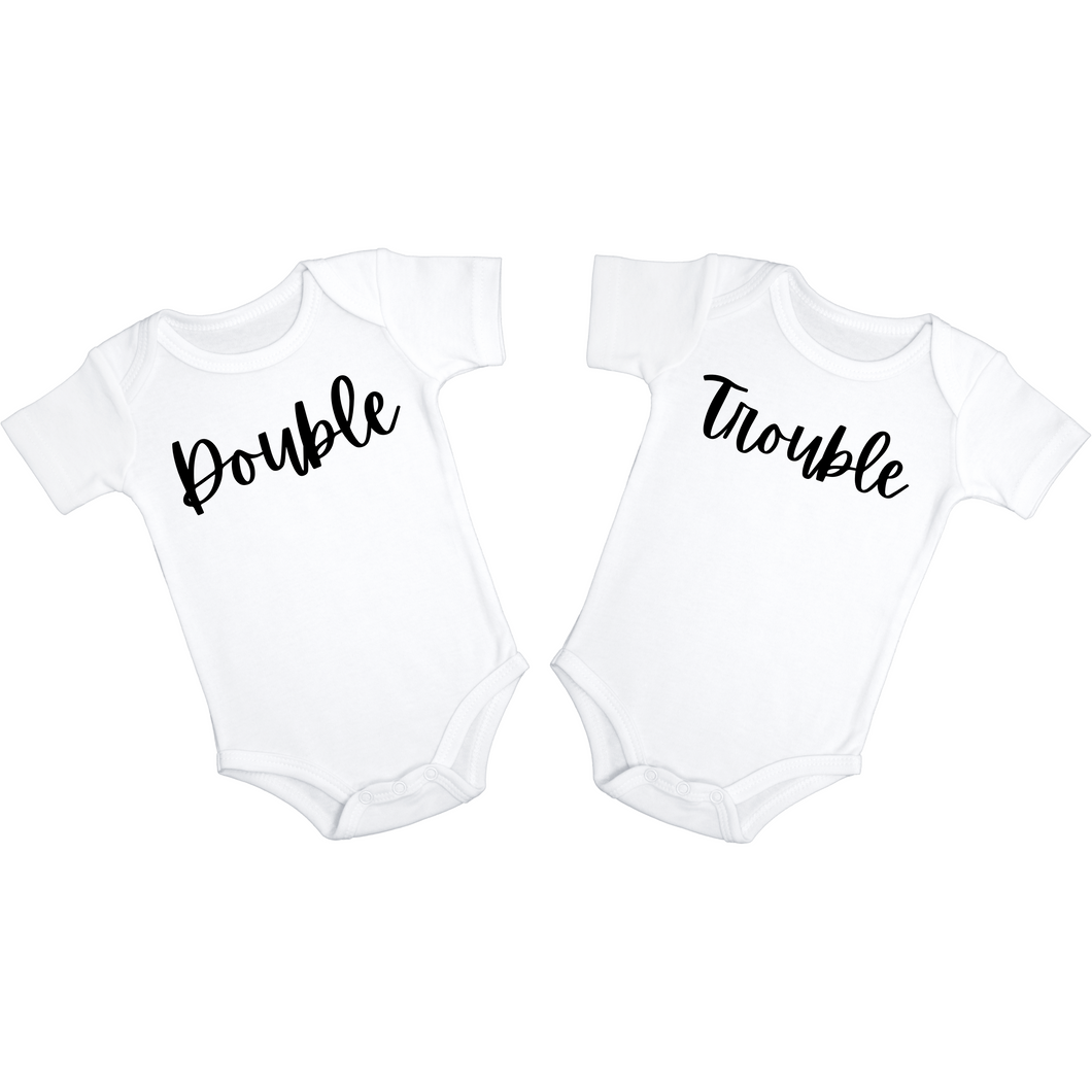 Double Trouble! Twin Baby Bodysuits (Set of 2)