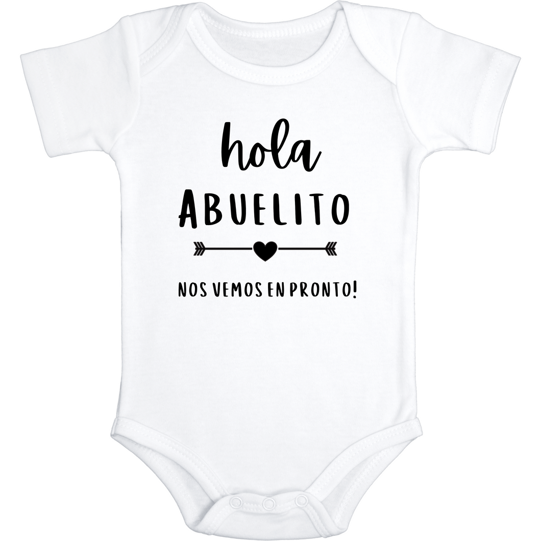 Hola Abuelito Baby Pregnancy Announcement Bodysuit