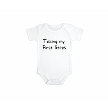 Load image into Gallery viewer, Taking my First Steps Baby Bodysuit
